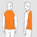 orange long-sleeve t-shirt image